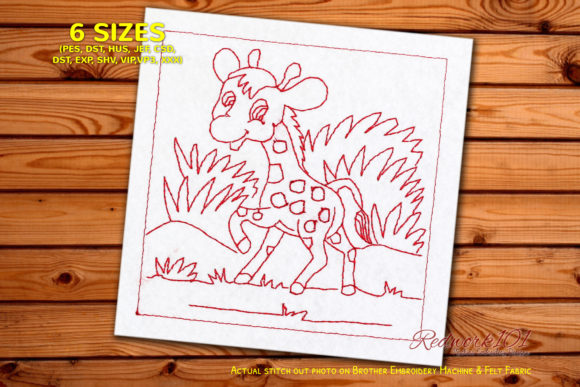 A Professional's Review of the Happy Giraffe Redwork Design