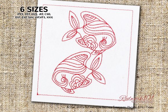 A Warm Review of the Pisces Zodiac Fish Redwork Design