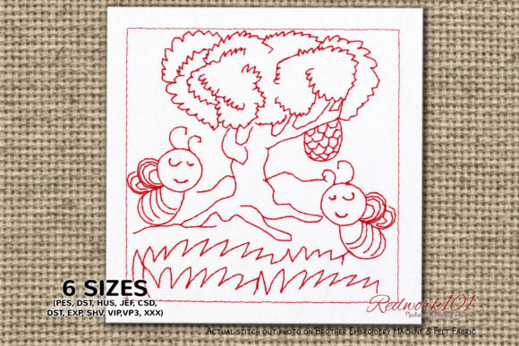 Bee with Tree Redwork Embroidery: A Designer’s Honest Review