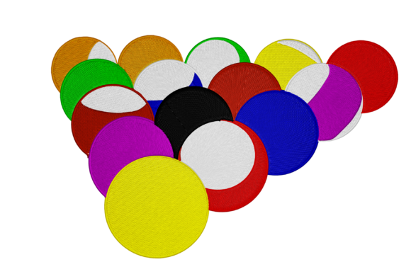 Billiard Balls: A Fun and Versatile Embroidery Design