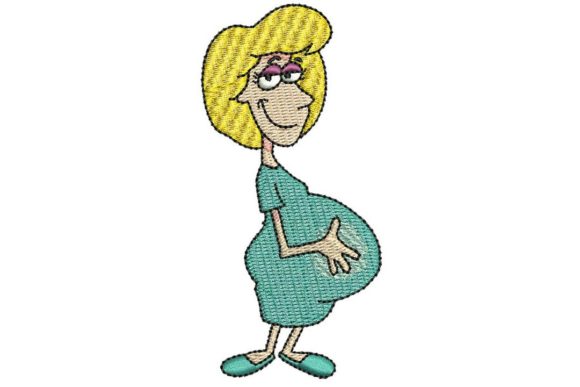 Charming Happy Mothers Day Pregnant Lady Design