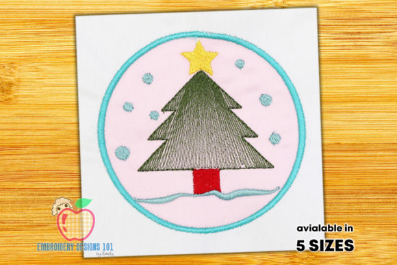 Christmas Tree Applique for Holiday Apparel Projects