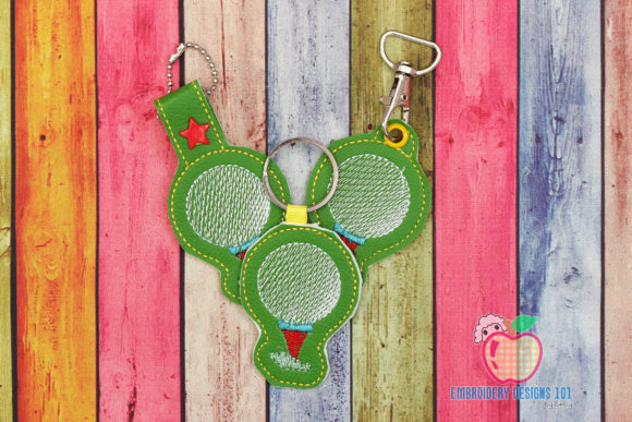 Golfball Keyfob: A Charming Embroidery Design