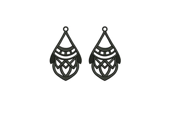 Gray Colored Earrings: A Versatile Embroidery Design