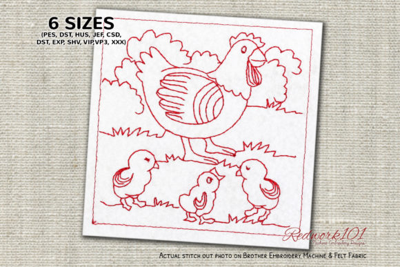Hen with Chicken in the Field: A Cozy Embroidery Review