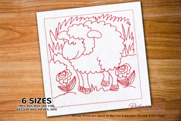 Spring Background with Sheep and Flower